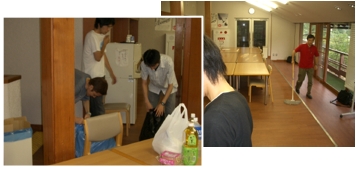 後片づけ＆清掃中の様子