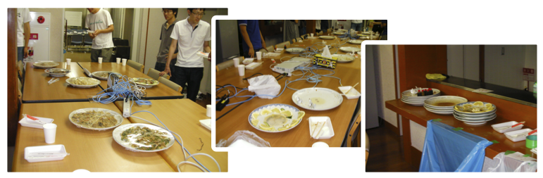 夕食の中華料理