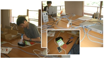 一日目の会場設営風景